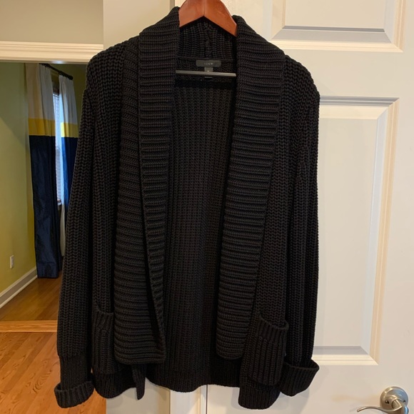 JCrew Black Knit Cardigan Medium